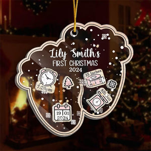 Ce Noël, tu es le plus beau cadeau de tous - Ornement Shaker personnalisé à 3 couches pour la famille - Cadeau de Noël pour bébé, enfant, nouveau-né