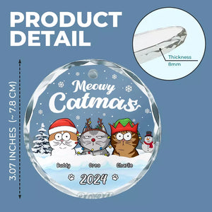 Joyeux Noël à tous ! Décoration de Noël personnalisée en verre avec motif chien et chat. Cadeau idéal pour les propriétaires et les amoureux des animaux.