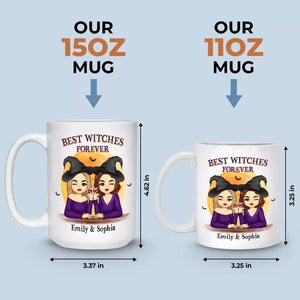 Meilleures sorcières pour toujours - Mug personnalisé pour meilleure amie - Cadeau d'Halloween pour meilleures amies, meilleures amies, sœurs