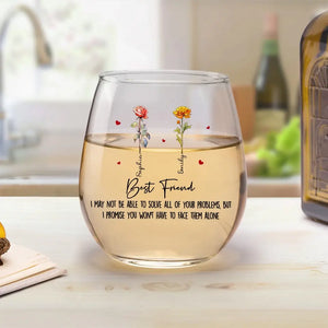 Ce qui compte dans notre vie - Verre à vin personnalisé Bestie - Cadeau pour meilleures amies, meilleures amies, sœurs
