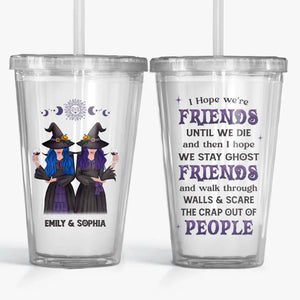 Nous sommes des sorcières élégantes et impertinentes - Gobelet en acrylique transparent personnalisé Bestie - Cadeau d'Halloween pour meilleures amies, meilleures amies, sœurs