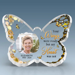 Photo personnalisée Dormez maintenant et reposez-vous - Plaque commémorative personnalisée en acrylique de forme personnalisée - Cadeau de condoléances pour les membres de la famille