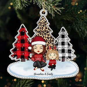 Meilleure grand-mère de tous les temps - Décoration de Noël personnalisée en cuir pour grand-mère