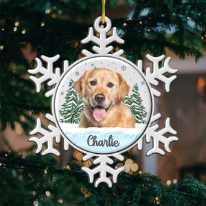 Photo personnalisée « Tu vis toujours dans mon cœur » - Ornement commémoratif personnalisé - Forme personnalisée en métal - Cadeau de condoléances, cadeau de Noël pour les propriétaires d'animaux de compagnie et les amoureux des animaux