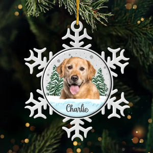 Photo personnalisée « Tu vis toujours dans mon cœur » - Ornement commémoratif personnalisé - Forme personnalisée en métal - Cadeau de condoléances, cadeau de Noël pour les propriétaires d'animaux de compagnie et les amoureux des animaux