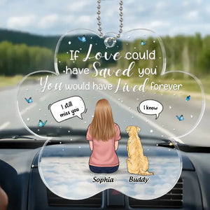 Le lien avec les animaux est aussi durable que les liens avec la Terre - Ornement de voiture personnalisé commémoratif - Forme personnalisée en acrylique - Cadeau de condoléances pour les propriétaires et les amoureux des animaux