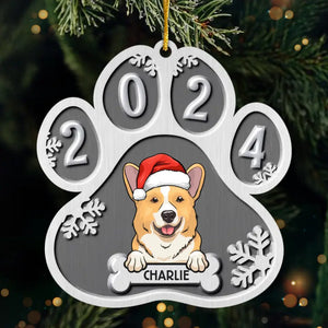 Joyeux Noël, mon ami à quatre pattes ! – Décoration personnalisée pour chien – Métal en forme personnalisée – Cadeau de Noël pour propriétaires et amoureux des animaux