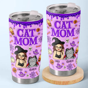 Gobelet personnalisé avec motif chat gonflable en 3D - Cadeau d'Halloween pour les propriétaires et les amoureux des animaux