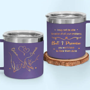 La véritable amitié est le plus beau cadeau de tous - Gobelet personnalisé en acier inoxydable de 14 oz avec poignée - Cadeau pour meilleures amies, meilleures amies, sœurs