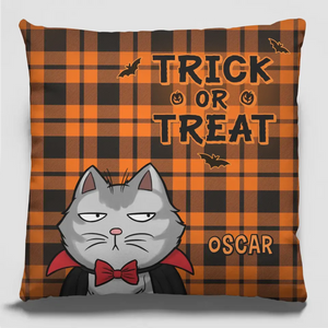 Attention aux petits miaoussards ! Coussin personnalisé pour chat ! Cadeau d'Halloween pour propriétaires et amoureux des animaux.