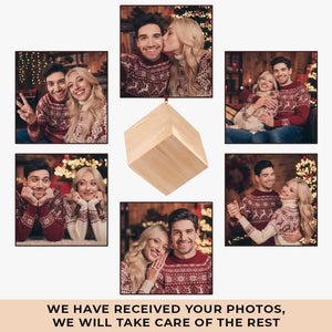 Photo personnalisée : un beau moment avec vous ! Décoration en bois personnalisée pour couple ! Cadeau de Noël pour mari et femme, anniversaire