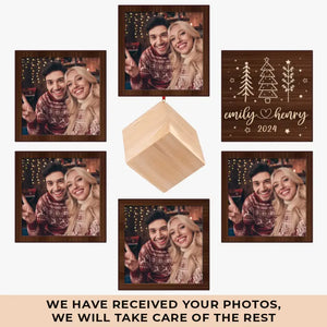 Photo personnalisée toi et moi - Ornement en bois personnalisé pour couple - Cadeau de Noël pour mari et femme, anniversaire