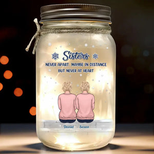 La famille n'est pas une chose importante, c'est tout - Lampe personnalisée en pot Mason pour la famille - Cadeau pour frères et sœurs
