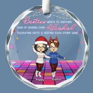 L'amitié est un million de petites choses - Décoration en verre personnalisée pour meilleure amie - Cadeau de Noël pour meilleures amies, meilleures amies, sœurs