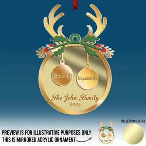 Ensemble, c'est le meilleur endroit pour être à Noël - Décoration personnalisée en acrylique miroir pour la famille - Cadeau de Noël pour les membres de la famille