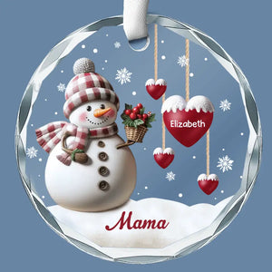 Si rien ne va bien, appelez votre grand-mère - Ornement en verre personnalisé en forme de cercle familial - Cadeau de Noël pour maman, grand-mère