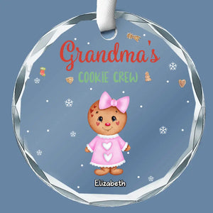 Miettes de pain d'épices et étreinte sincère de grand-mère - Décoration de Noël personnalisée en verre avec cercle - Cadeau pour maman et grand-mère