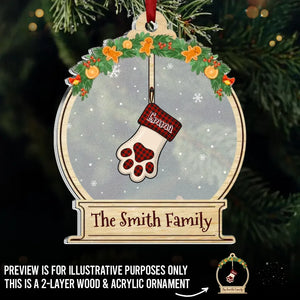 Se balancer autour du sapin de Noël - Décoration familiale personnalisée en bois et acrylique - Cadeau de Noël pour les membres de la famille