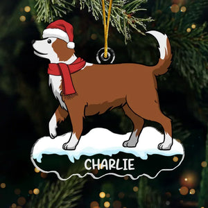 Pattes et profitez de la magie de Noël - Ornement personnalisé pour chien et chat - Forme personnalisée en acrylique - Cadeau de Noël pour propriétaires et amoureux des animaux