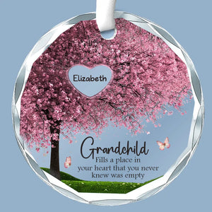 Remplissez une place dans votre cœur - Ornement en verre personnalisé en forme de cercle familial - Cadeau de Noël pour maman, grand-mère