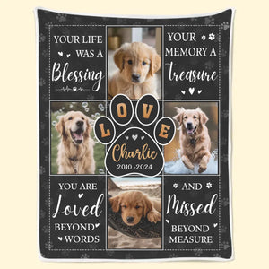 Custom Photo Thanks For Everything, I Had A Great Time - Memorial Personalized Custom Blanket - Sympathy Gift For Pet Owners, Pet Lovers