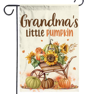 Les petites citrouilles d'Abuela - Drapeau personnalisé pour la famille - Cadeau pour grand-mère