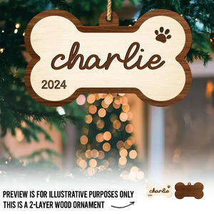 Cette décoration capture l'esprit de convivialité avec les animaux de compagnie - Décoration de Noël personnalisée en bois à 2 couches pour chien et chat - Cadeau de Noël pour les propriétaires d'animaux et les amoureux des animaux