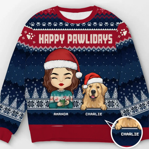 Remue-queues jusqu'à Noël ! - Sweat-shirt moche personnalisé pour chien et chat - Pull unisexe en laine - Cadeau de Noël pour propriétaires et amoureux des animaux