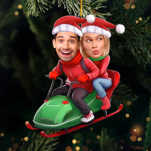 Photo personnalisée « C'est le meilleur Noël de tous les temps » – Ornement personnalisé pour couple – Forme personnalisée en acrylique – Cadeau de Noël pour mari et femme, anniversaire