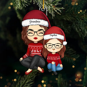 La joie de Noël réside dans les liens familiaux - Décoration personnalisée pour la famille - Forme personnalisée en acrylique - Cadeau de Noël pour grand-mère