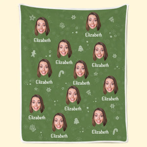 Couverture personnalisée avec photo : « Déballez-vous pour les fêtes les plus joyeuses » – Couverture familiale personnalisée – Cadeau de Noël pour les membres de la famille