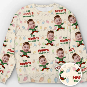 Un sweat-shirt personnalisé avec photo humoristique rend les réunions de famille plus amusantes - Sweat-shirt personnalisé moche et personnalisé pour la famille - Pull en laine unisexe - Cadeau de Noël pour maman et grand-mère