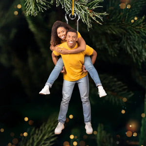 Custom Photo My World Is Filled With Cheer And You This Christmas - Couple Personalized Custom Ornament - Acrylic Custom Shaped - Christmas Gift For Husband Wife, Anniversary