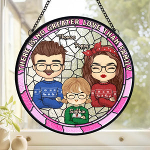Joyeux Noël ! Attrape-soleil personnalisé pour vitrail familial – Cadeau de Noël pour les membres de la famille