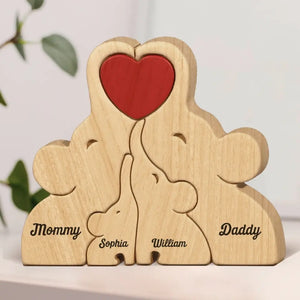 Certaines personnes valent la peine de fondre pour elles - Puzzle en bois personnalisé en forme d'éléphant - Sculptures d'animaux en bois, ornements de table en sculpture sur bois, décoration en bois sculpté - Cadeau pour les membres de la famille