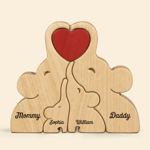 Certaines personnes valent la peine de fondre pour elles - Puzzle en bois personnalisé en forme d'éléphant - Sculptures d'animaux en bois, ornements de table en sculpture sur bois, décoration en bois sculpté - Cadeau pour les membres de la famille