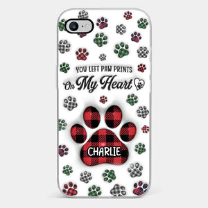 À la mémoire de nos amis à quatre pattes - Coque de téléphone transparente personnalisée avec effet gonflé en 3D - Cadeau de condoléances, cadeau de Noël pour les propriétaires d'animaux et les amoureux des animaux