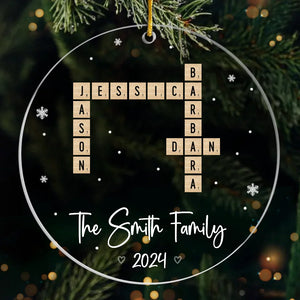 Noël est un moment privilégié pour les familles - Décoration personnalisée pour la famille - Acrylique en forme personnalisée - Cadeau de Noël pour les membres de la famille