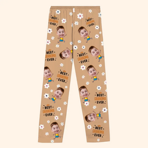 Photo personnalisée « Meilleure grand-mère de tous les temps » - Pyjama personnalisé pour la famille - Cadeau de Noël pour maman et grand-mère