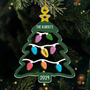 L'amour d'une famille est un cadeau qui dure - Décoration personnalisée pour la famille - Forme personnalisée en acrylique - Cadeau de Noël pour les membres de la famille