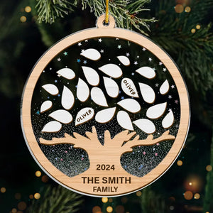 Noël est un moment de rassemblement et d'amour - Décoration familiale personnalisée - Forme personnalisée en acrylique - Cadeau de Noël pour les membres de la famille