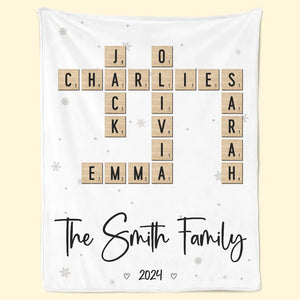 Noël, un moment de partage et d'amour en famille - Couverture personnalisée pour la famille - Cadeau de Noël pour les membres de la famille