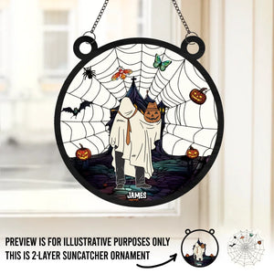 Je vous souhaite une nuit envoûtante - Attrape-soleil personnalisé pour fenêtre - Cadeau d'Halloween pour les membres de la famille