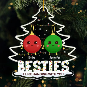 Les meilleures amies font scintiller les fêtes - Décoration personnalisée pour meilleure amie - Forme personnalisée en acrylique - Cadeau de Noël pour meilleures amies, meilleures amies et sœurs
