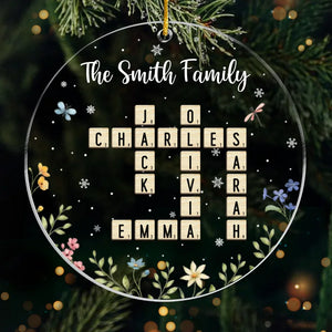 Le temps en famille est le meilleur moment - Décoration personnalisée pour la famille - Forme personnalisée en acrylique - Cadeau de Noël pour les membres de la famille