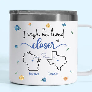 Notre amitié est un beau voyage - Gobelet personnalisé en acier inoxydable de 14 oz avec poignée - Cadeau pour meilleures amies, meilleures amies, sœurs