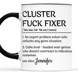 A Problem Solver Who Can Handle Any Given Situation - Coworker Personalized Custom Accent Mug - Christmas Gift For Coworkers, Work Friends, Colleagues