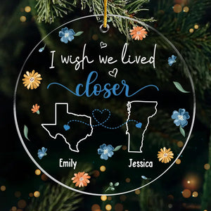 Even Though We're Apart, We Still Look For Each Other - Bestie Personalized Custom Ornament - Acrylic Custom Shaped - Christmas Gift For Best Friends, BFF, Sisters