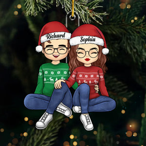 Noël est la célébration de l'amour familial - Décoration personnalisée pour la famille - Forme personnalisée en acrylique - Cadeau de Noël pour les membres de la famille