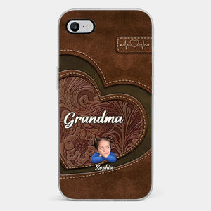 Photo personnalisée « Mes personnes préférées m'appellent grand-mère » - Coque de téléphone transparente personnalisée pour famille - Cadeau pour maman et grand-mère